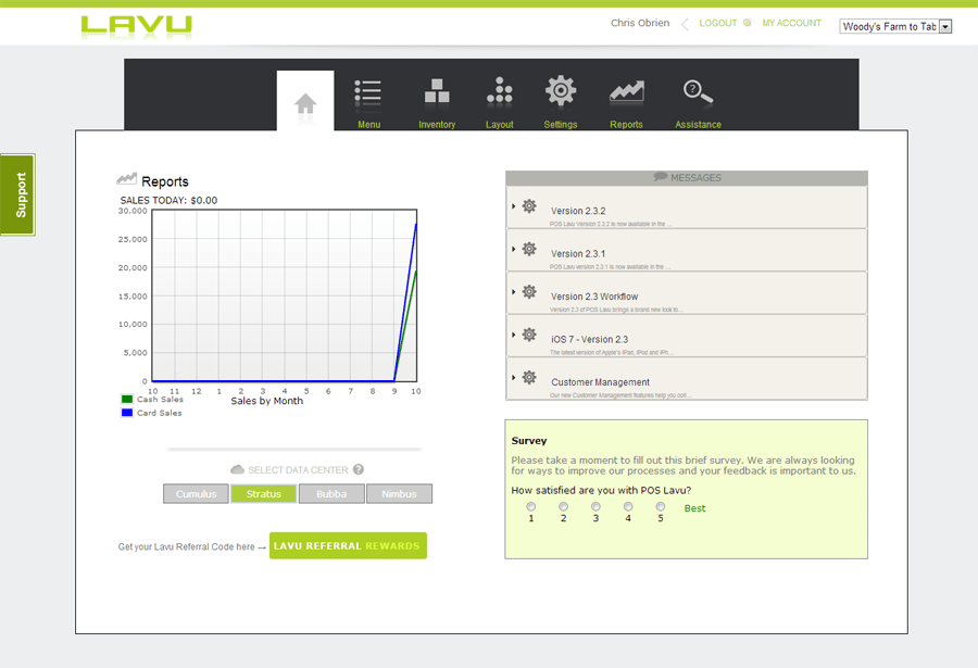 POS Lavu Dashboard